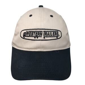 Western Trailers Baseball Cap Beige One Size Adjustable Embroidered Vitronic